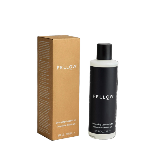 Fellow Descaling Concentrate, 8 fl oz bottle and box for coffee machines.