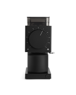 Fellow Ode Brew Grinder Gen 2 in black with large front dial and transparent bean hopper.